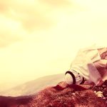 Islamic Man Praying Salat on Mountain